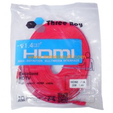 Cable DP HDMI M/M (20M) Slim สายแบน ThreeBoy